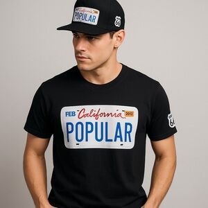 🔥 Popular Demand “California POPULAR” Hat & Tee Set – Size M (Unisex)